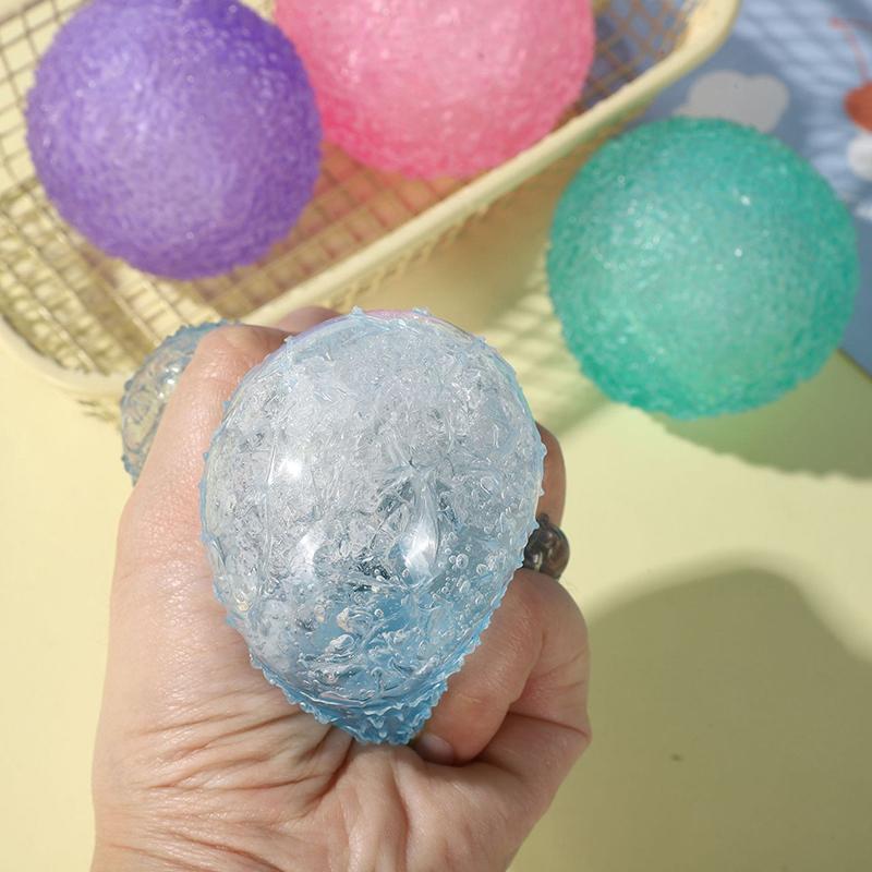 1 Piece Soft Pinch Toys Multicolor Texture Ice Ball Squeeze Toy For Kids Adult Children Halloween Christmas Gifts