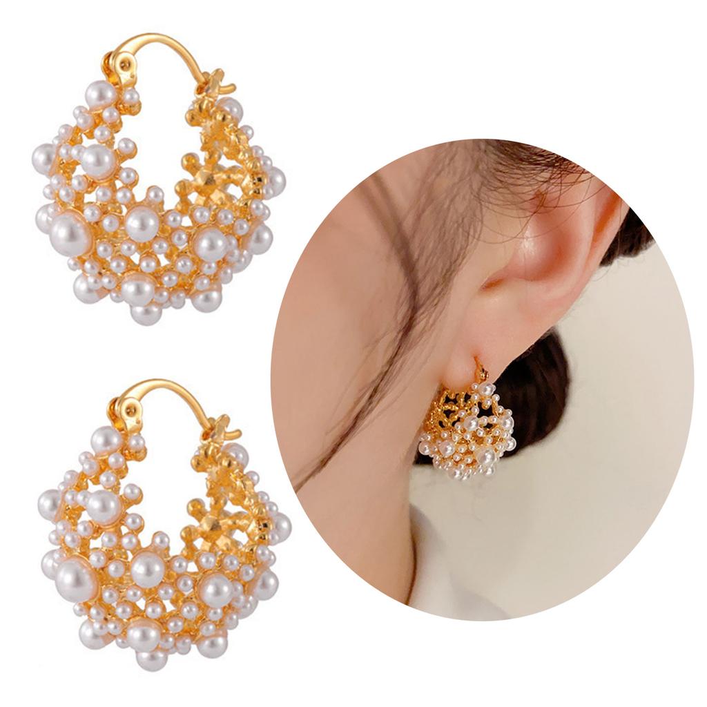 Ear Decorations Delicate Pearls Earrings Elegant Ear Buckles Stylish Ear Accessories Perfect Gift for Women Girls