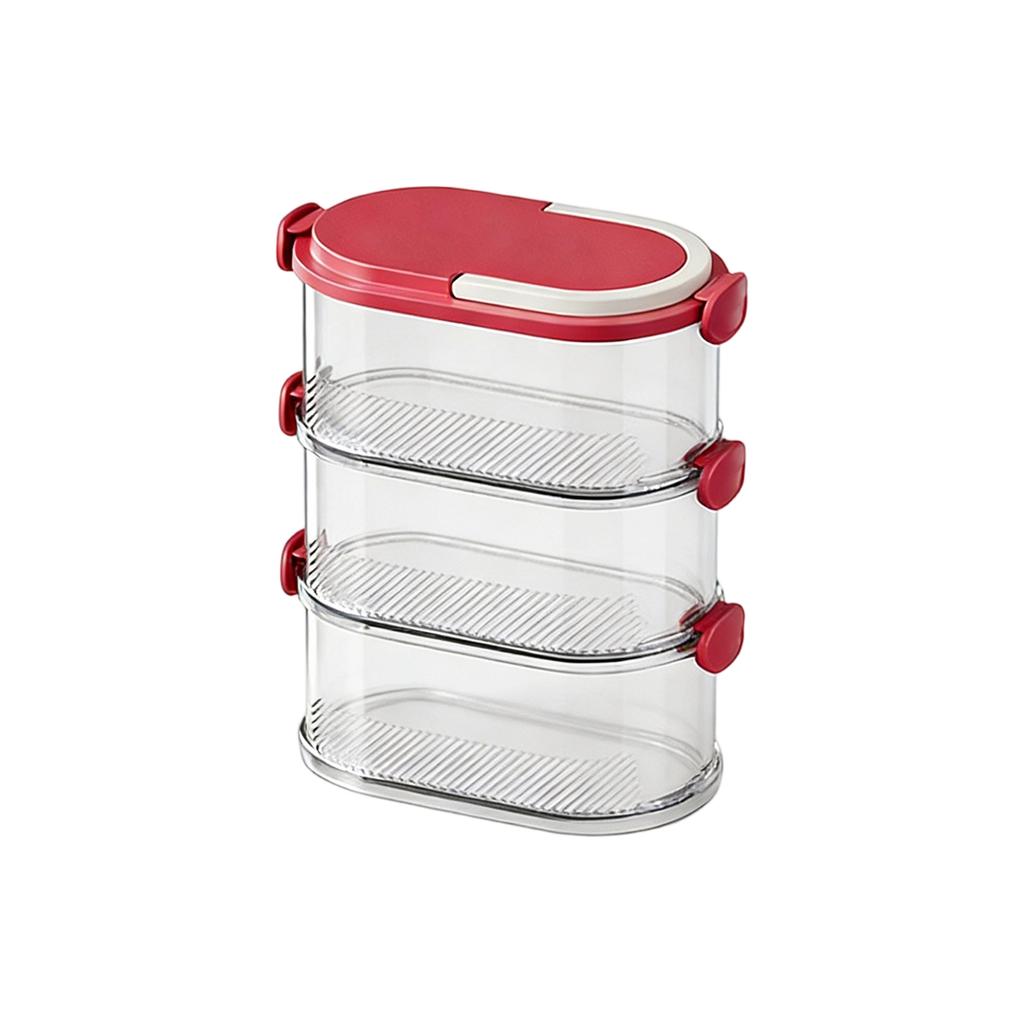 Mehrschichtiger versiegelter Organizer, Stapelbare Aufbewahrungsbox, Mehrschichtiger versiegelter Lebensmittel-Organizer, Reisebehälter und Camping-Set