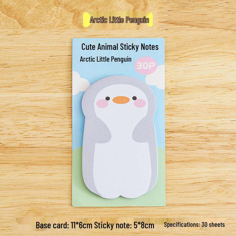 Cartoon Alien Sticky Notes - Cute Animal Shapes for Students 30 sheets/book