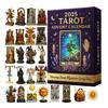 Tarot Advent Calendar 2025 24 Days Acrylic Countdown Calendar with Surprise Cards Christmas Tree Ornament for Holiday Decor
