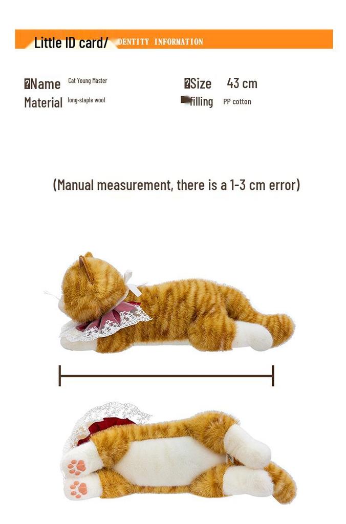 Meowing Plush Cat Doll - Cute Kitten Figurine Toy for Girls
