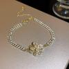 Korean Emerald Zircon Diamond Bracelet - High-End Shiny Friendship Jewelry for Trendy Women