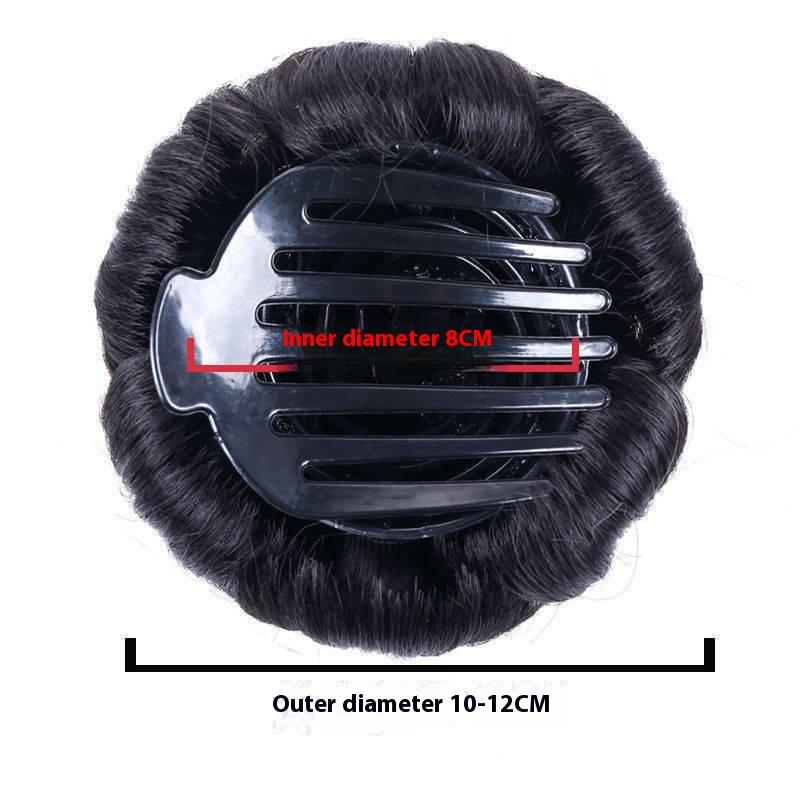 1Pc Synthetic Hair Bun Bud Hair Clips With Diamond Colorful Shiny For Women Ponytail Claw Clip Lifelike Hairpiece Styling Tools