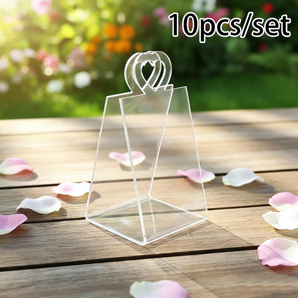 

10pcs/set Transparent Candy Box with Handle, Acrylic Material, Cute Party Gift Box, Suitable for Birthday, Wedding, Holiday Decoration Display Boxes 10pcs 1.77x2.16x3.54inch