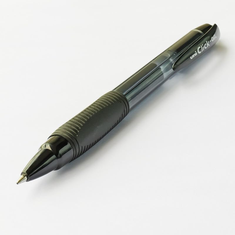 Uni-ball Click Gel XSGR7 0.7mm Retractable Gel Pen Black Ink Pack of 1 x 12pens for Smooth Writing