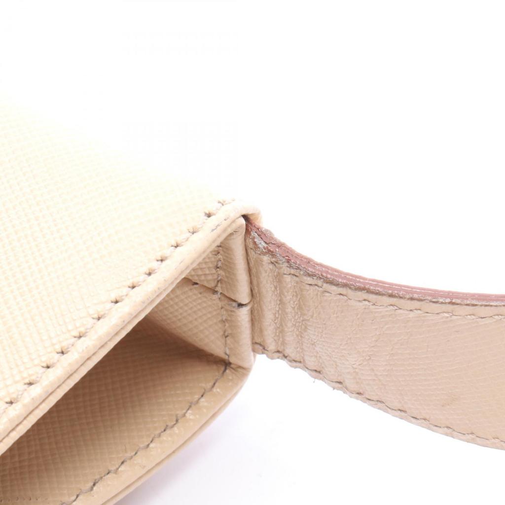 Used Salvatore Ferragamo Gancini Shoulder Bag leather Beige Used Women