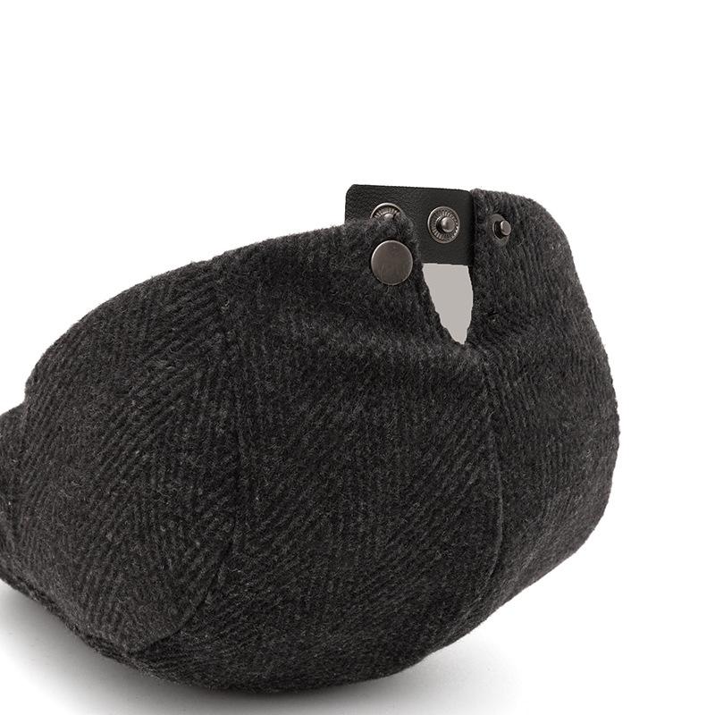 Forward Cap Men's Autumn Winter Warm Retro Beret British Newsboy Cap
