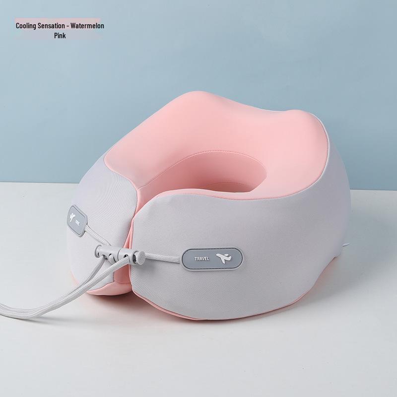 Portable U-Shaped Memory Foam Neck Pillow for Parent-Child - Foldable Travel, Airplane, Office & Nap Support