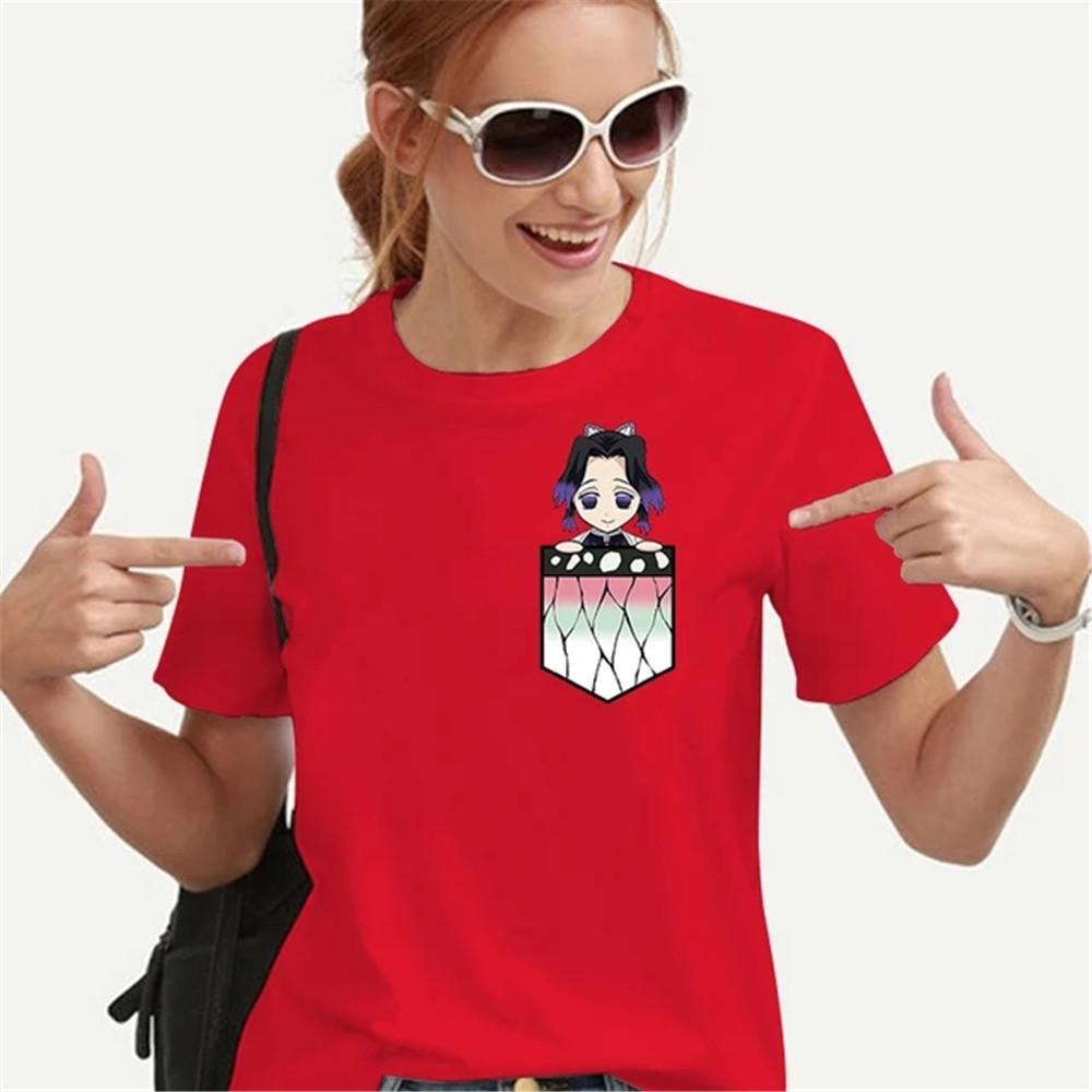 Maglietta con Stampa Taschino Personaggi Anime Cartone Animato Donna Adolescenti Magliette Abbigliamento Unisex Vintage Streetwear Stile Quotidiano Moda Streetwear