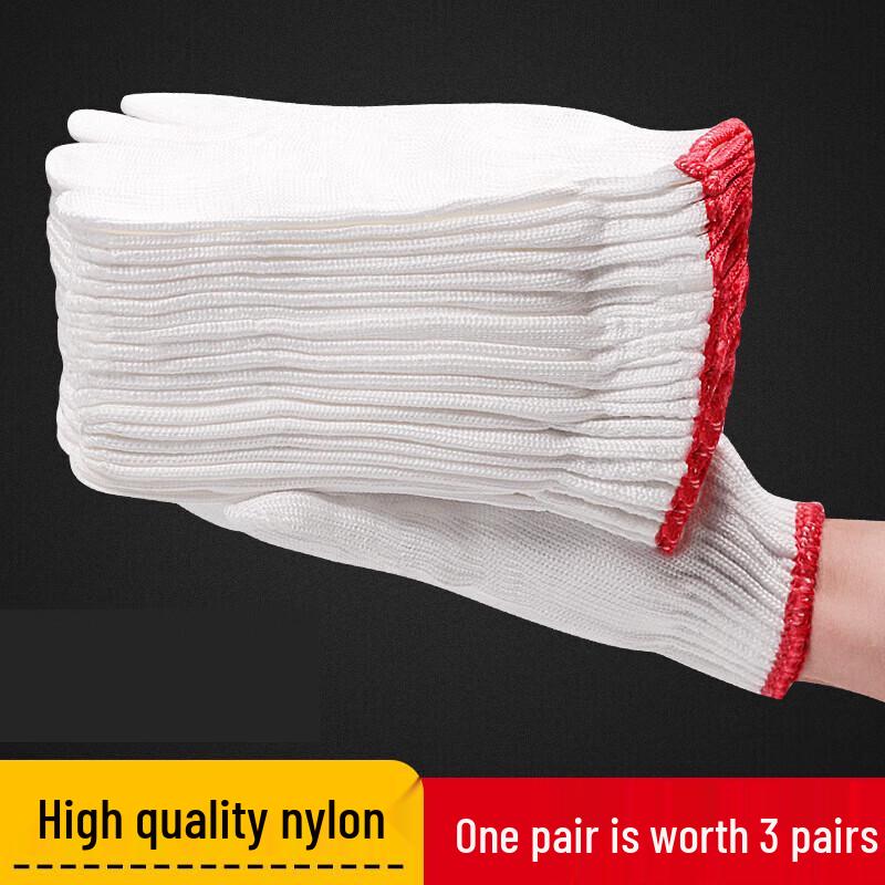 NHZHIW Wear-Resistant Thickened Cotton Nylon Work Gloves