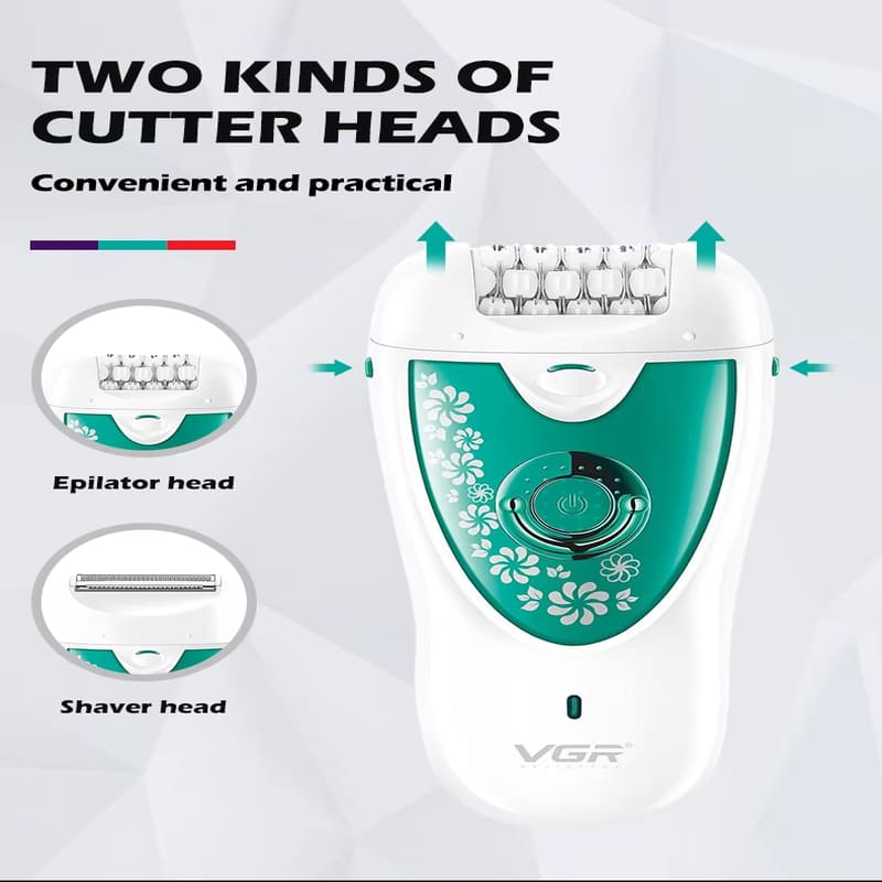 VGR Multifunctional Women's Shaver Electric Epilator Hair Removal Bath Universal Eyebrow Trimmer Handheld Mini Charging and Plugging Dual Use