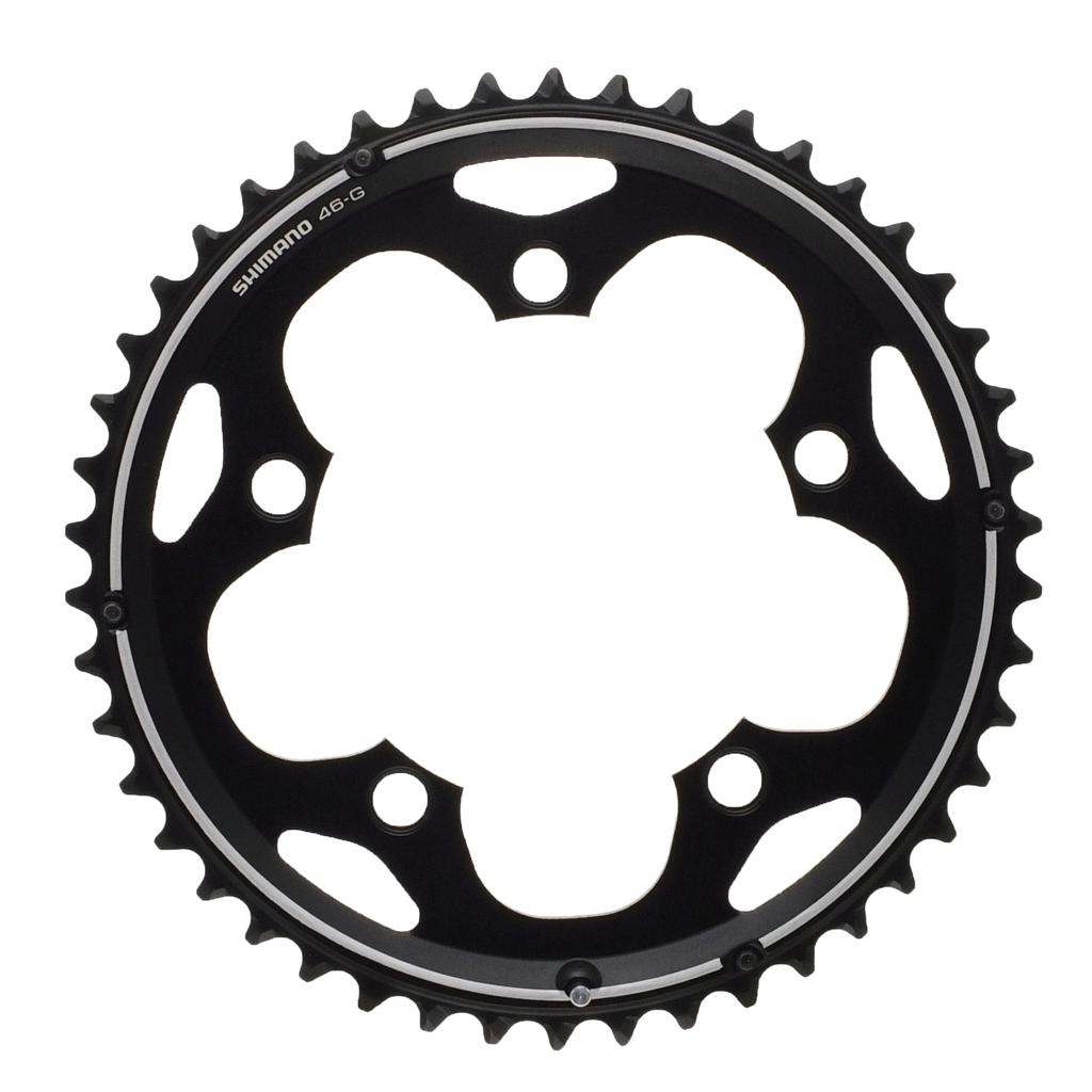 SHIMANO Repair Parts Chainring with Hook Teeth Y1MS98060 46T-G (Black) FC-CX50