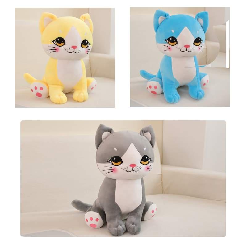 Adorable Cartoon Cat Plush Toy Sweet Cat Stuffed Animal Pillow For Kids And Girls