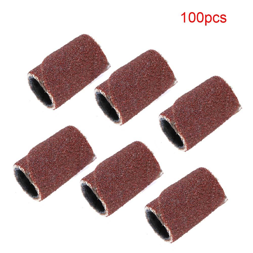 100pcs Nail Sanding Bands Manicure Pedicure Nail Drill Machine Accessory