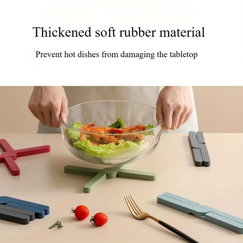 1pc Creative Cross Foldable Thermal Insulation Pad, Multifunctional Kitchen Table, Plate, and Cup Mat with Foldable Pot Cushions