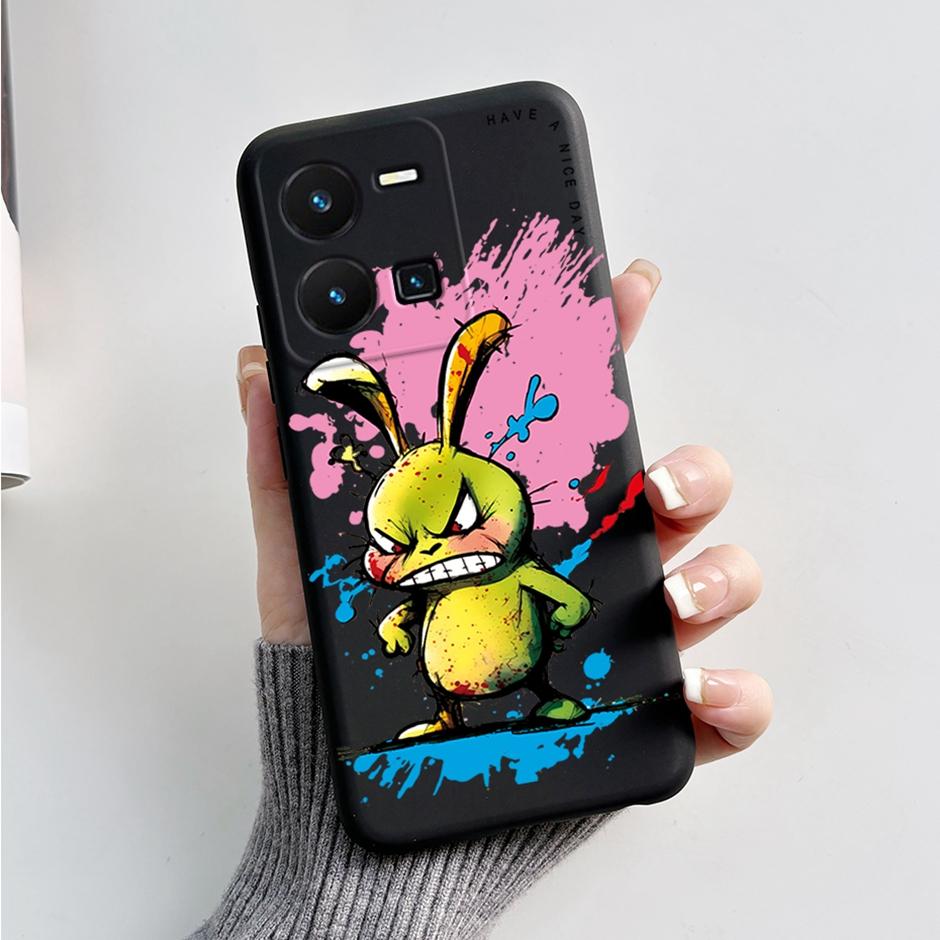For vivo Y35 4G Protective Case For vivo Y35 4G Fashion Cartoon Phone Cases For vivo Y35 4G Beautiful Painting Back Cover Coque
