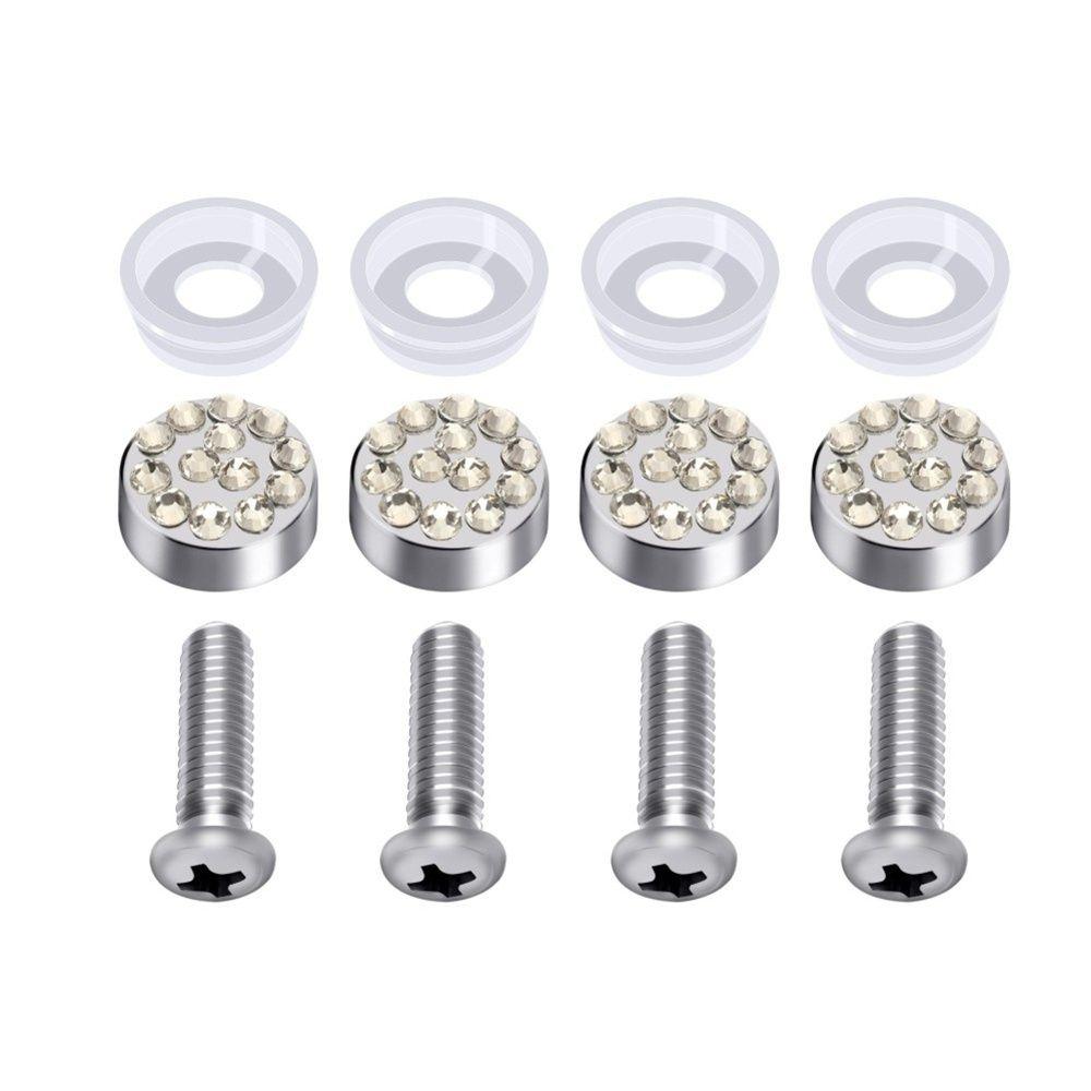 Crystal Stainless Steel Car Frame Plate Bling License Plate License Plate Frame For USA Truck