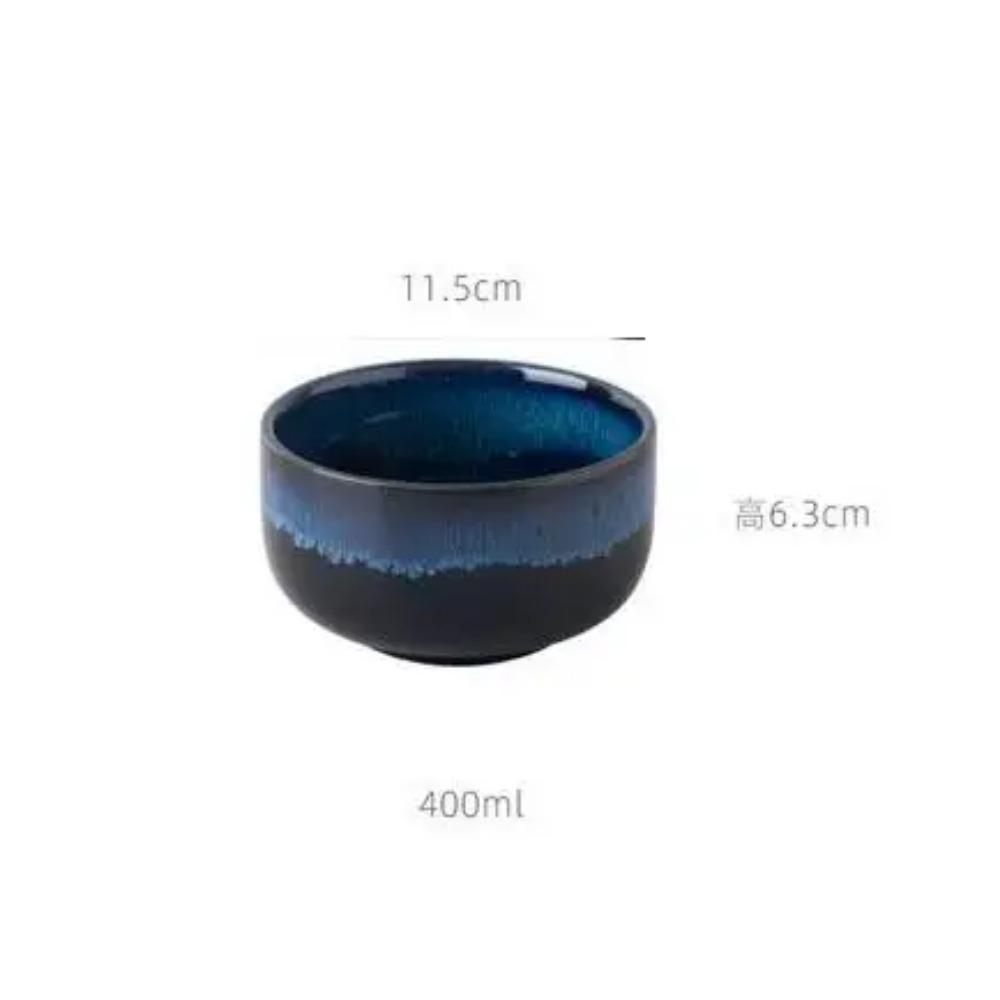 Japanische Ofenglasierte Keramik Nudelschale Reisschale Familienrestaurant Ramen Schale Große Suppenschale Obstsalat Instantnudel