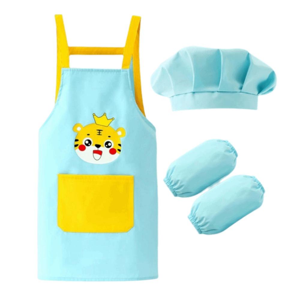 

Arm Sleeve Painting Apron Cartoon Children s Bib New Chef s Uniform Cooking Tiger-L/120/2-6Y
