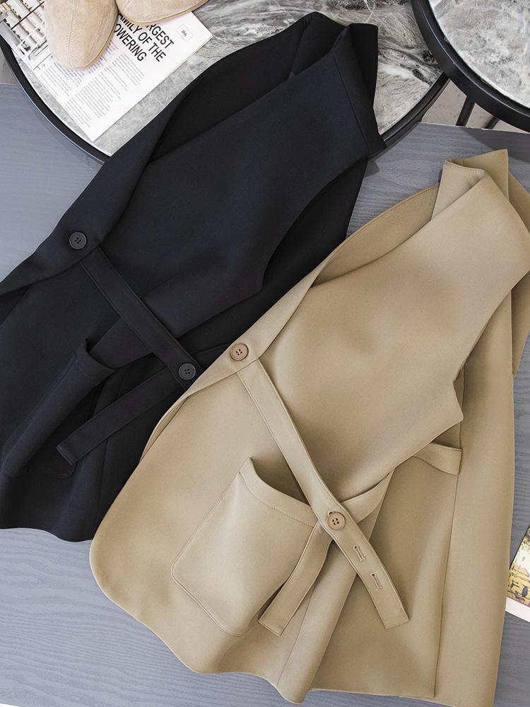 [In Stock] Plus Size Slimming Vest Jacket for Summer and Spring - Fashionable All-Match Style 5005