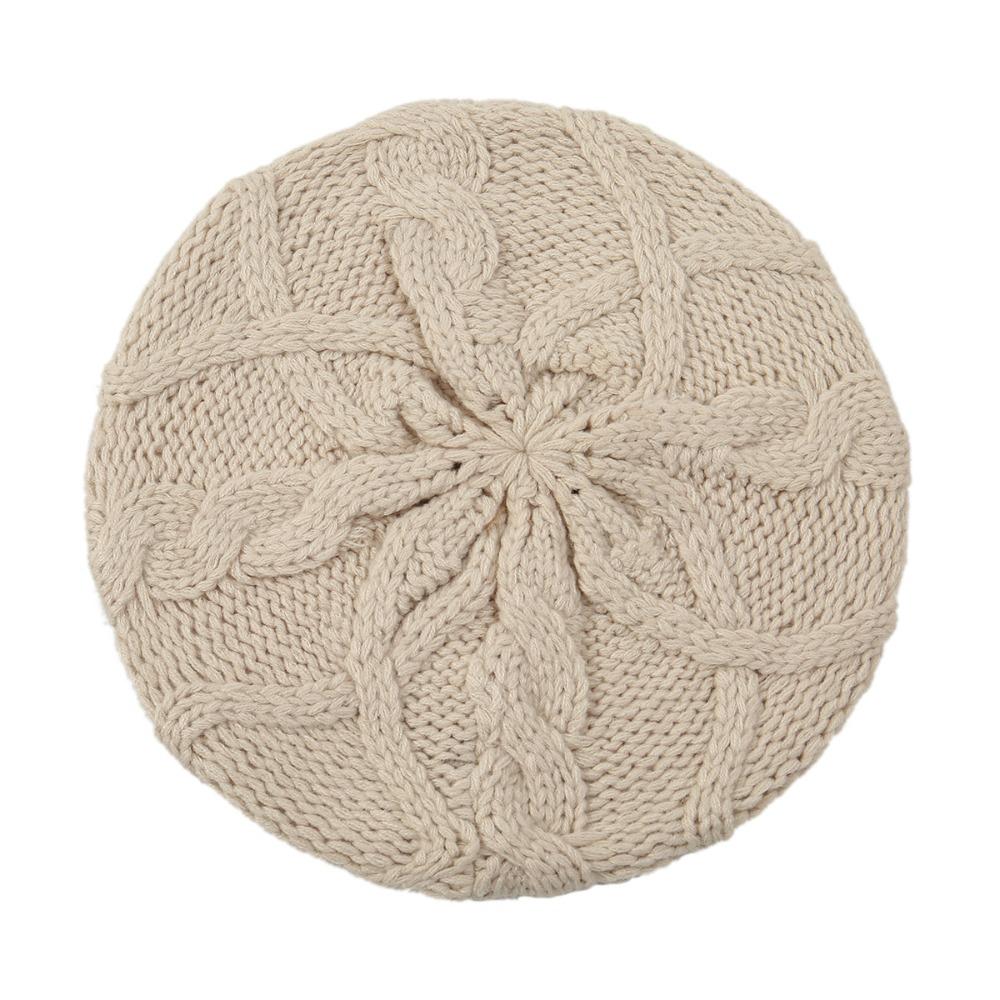 

Винтажный берет художника, эластичный вязаный берет, модный французский берет, весенне-осенний женский головной убор бежевый