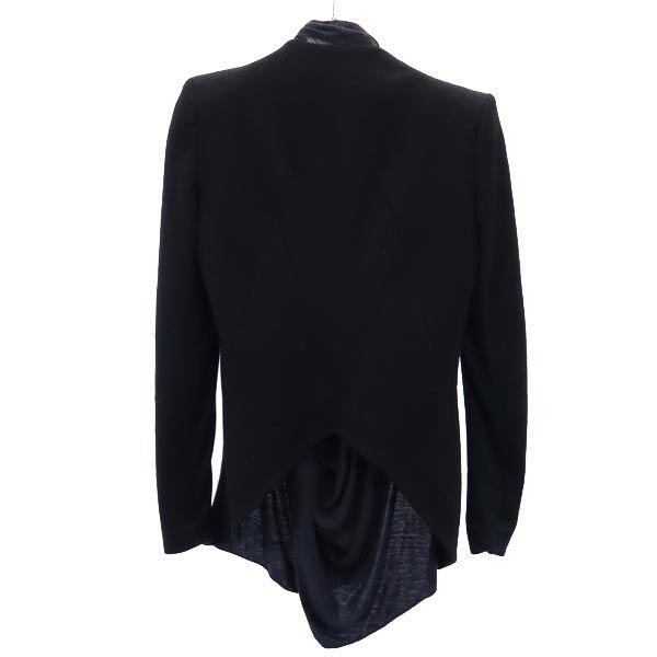 HELMUT LANG Cross drape Jacket Black x gray Women Used