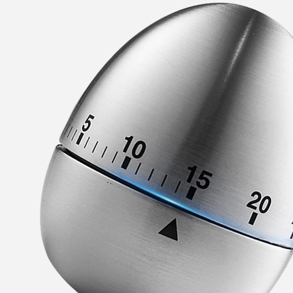 Non Slip Base Mechanical Kitchen Timer Stainless Steel Countdown Cooking Timer  Kitchen Cooking