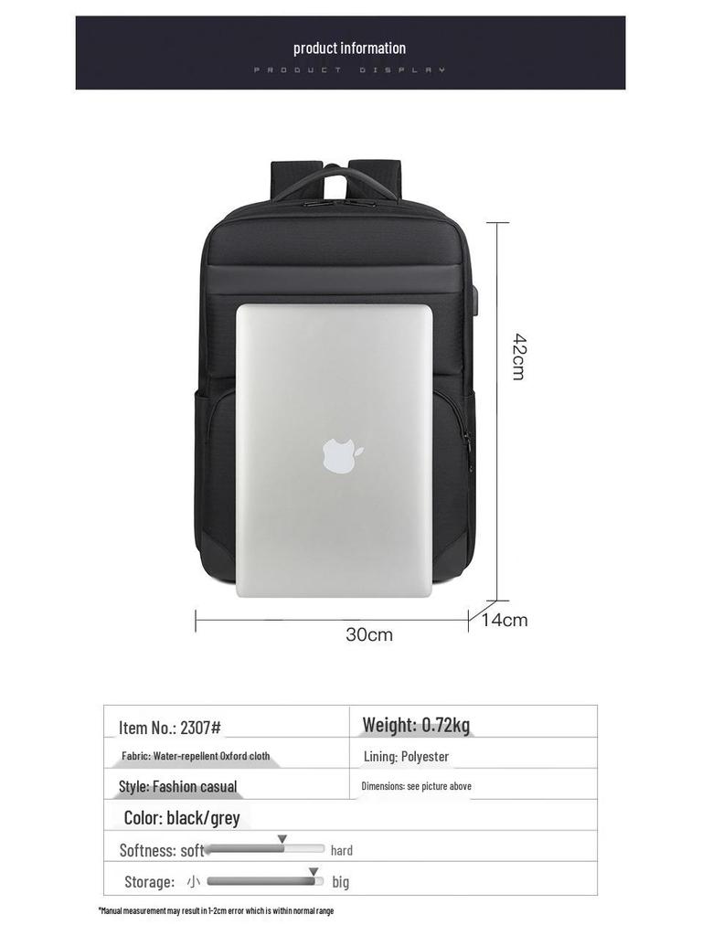 Unisex High-End Mode Wasserdichter Oxford Rucksack - Großes Fassungsvermögen für Laptop & Pendeln