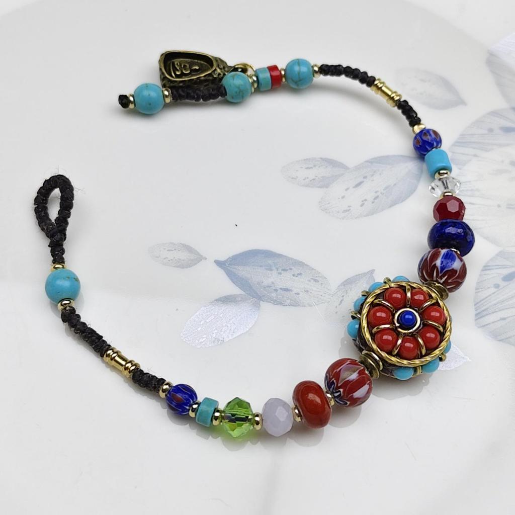 Tibetan Handmade Woven Ethnic Bracelet - Artistic, Versatile, Adjustable Rope with Unique Design