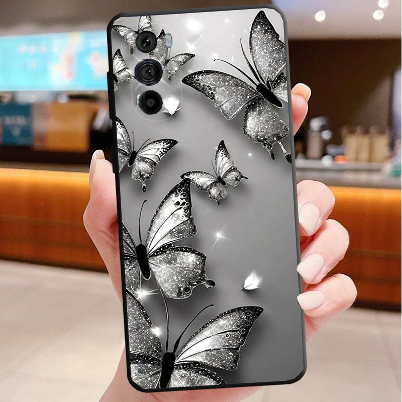 Pink Butterfly Funda Phone Case For Motorola Edge 50 40 Pro 60 50 40 30 Ultra Neo Fusion Moto G Play G Stylus G Power G