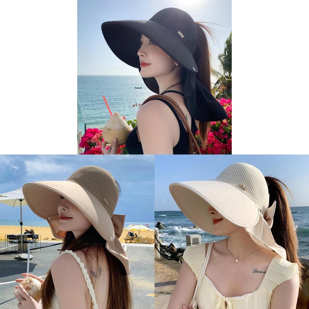 Cotton Sun Hat For Women With Wide Brim Foldable Uv Protective Outdoor Fashion Accessory