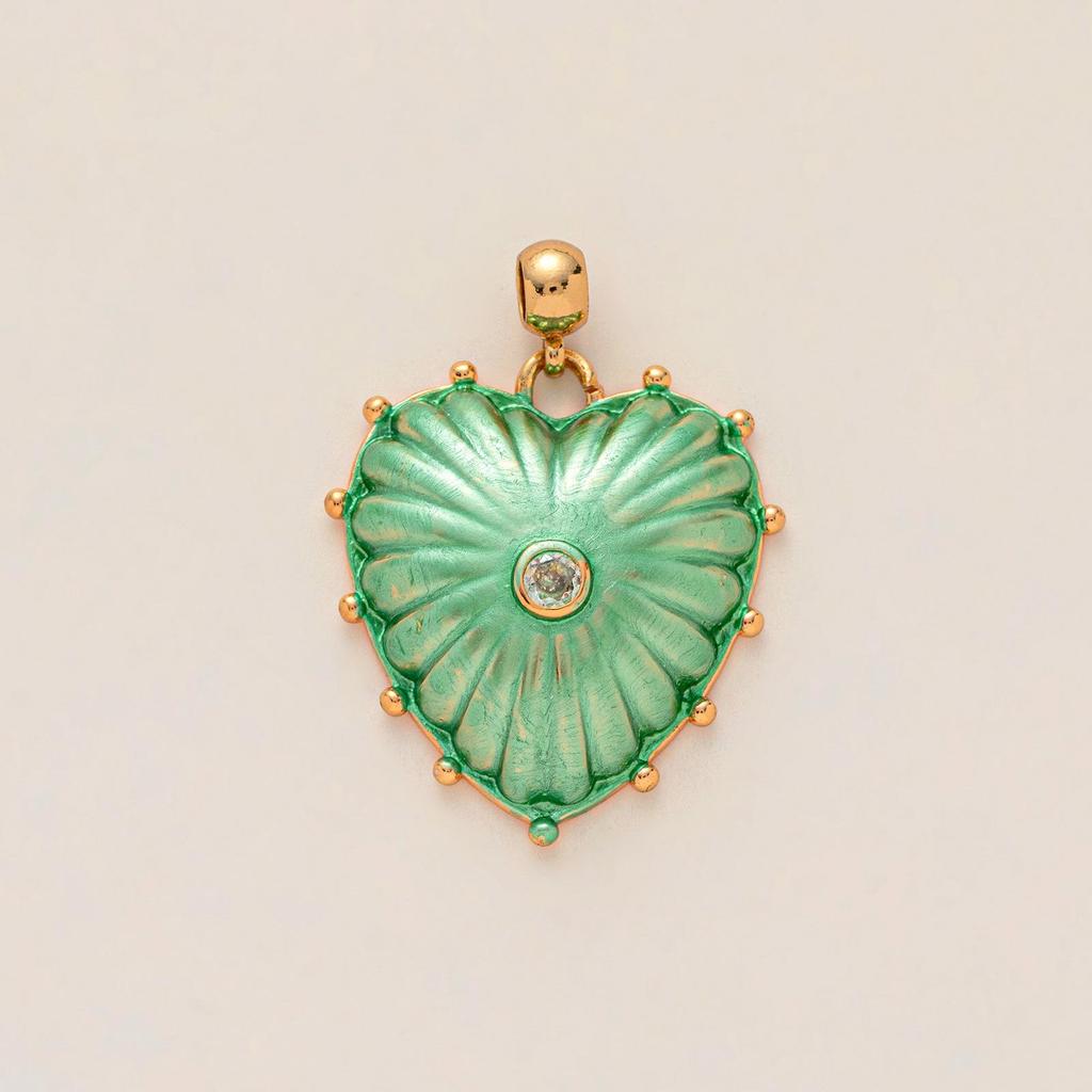 Heart-shaped Square Plate Animal Pendant DIY Jewelry Accessories, Copper-Plated, Fashionable and Colorfast