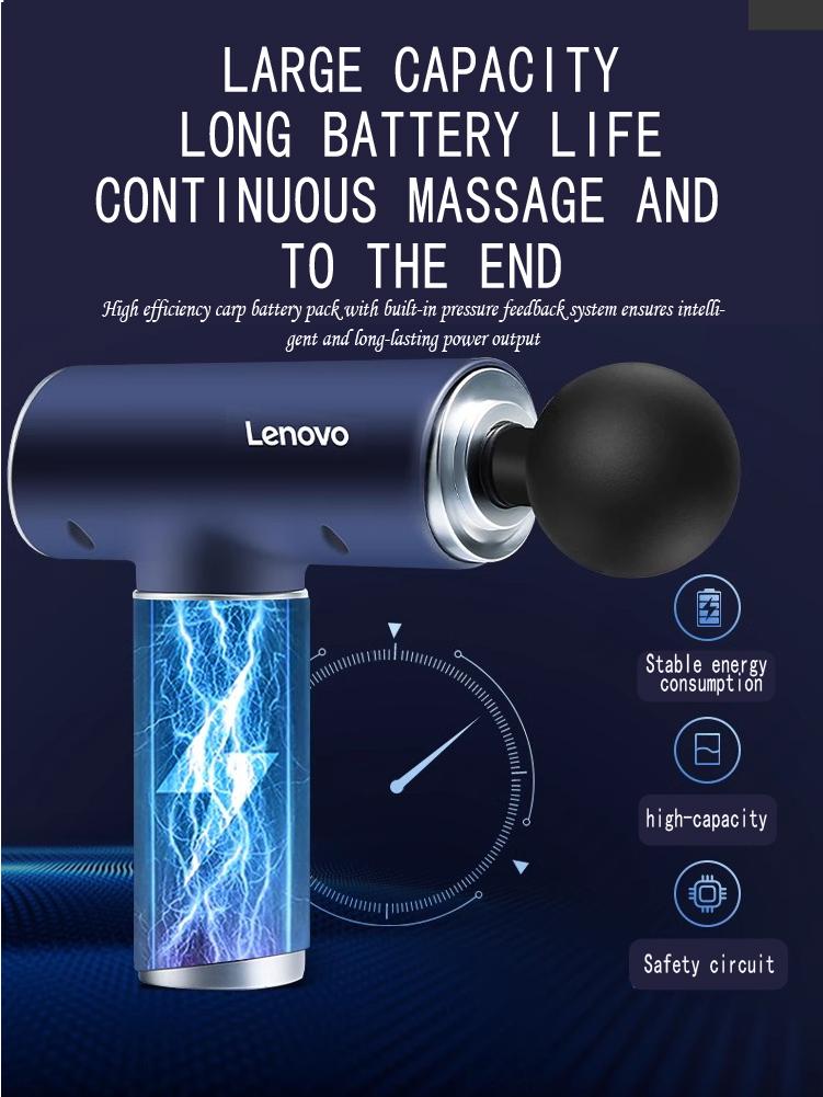 Langlebige und Sichere Original Lenovo Professionelle Fascia Gun N2 N3 Serie Muskelentspannungsmassagegerät LED-Touchscreen 6-8 Massageköpfe