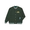 Jachetă Baseball Confortabilă cu Guler Baseball, Mânecă Raglan, Logo Brodat, Bărbați, Jachete, Verde LMT008428205390A06568