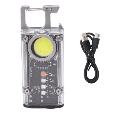 Mini COB Work Light 8 Mode Portable Rechargeable Magnetic Hook Pocket Flashlight Multifunction