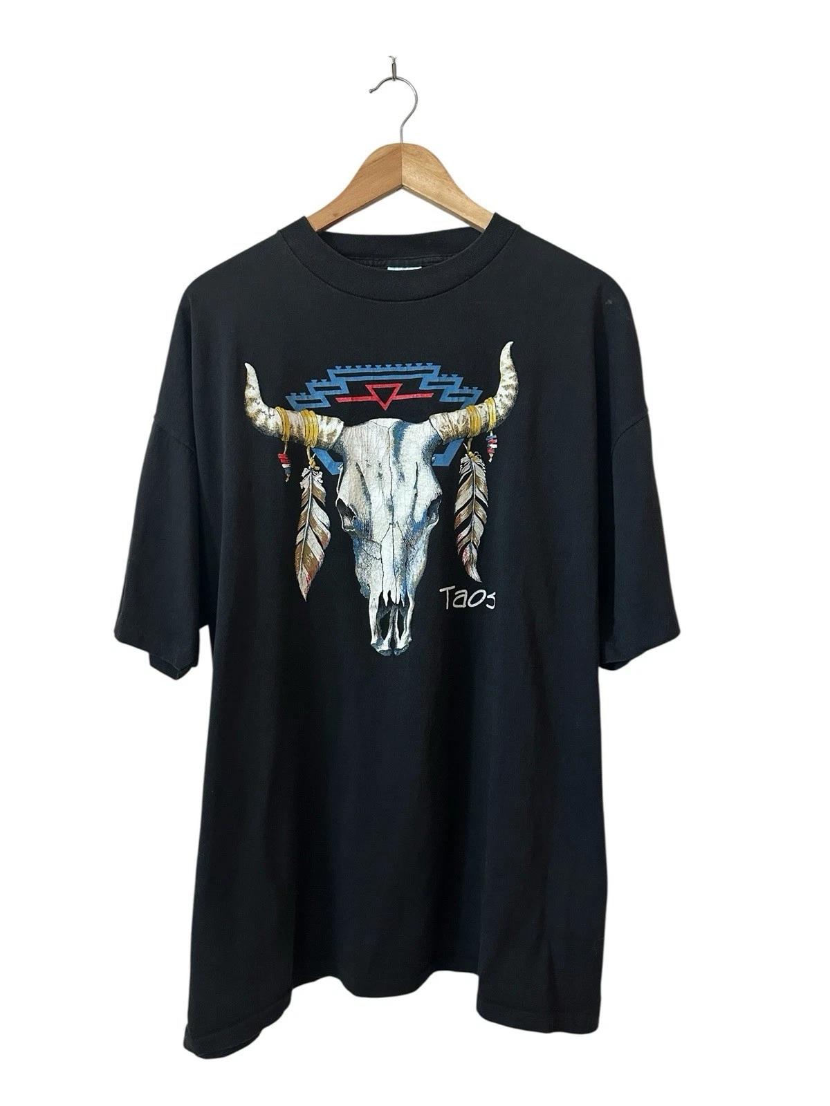 

Vintage Taos Skull T Shirt Men’s XL New Mexico 90’s Black USA S