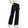 Fila White Series Versatile Loose Knit Straight Leg Casual Pants Women Bottoms Black F11W513606F-BK