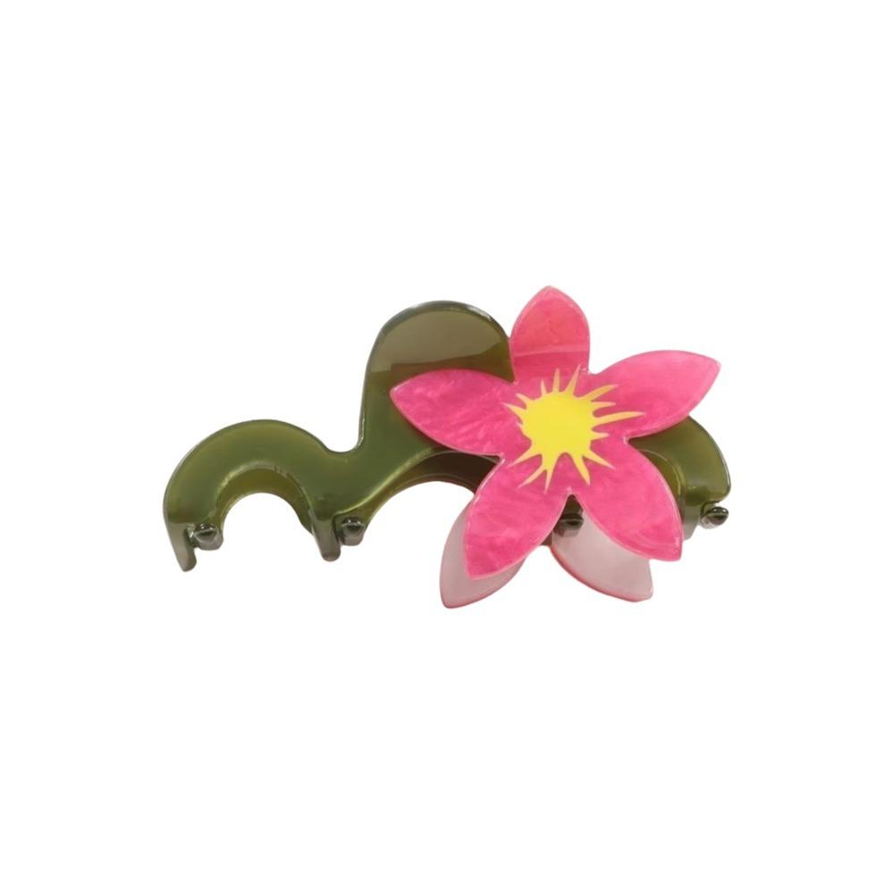 Colorful Flower Hair Claw Hairpin Acetate Shark Clip Personalized Large Hair Clip Girls