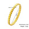 Open Bracelet Gold Bean Dot Electroplating 18K Real Gold Does Not Fade, Bamboo Bracelet Jewelry