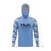 Mens Quick-Dry Fishing Hoodie With Integrated Face Cover UPF50 Sun Protection Lightweight Breathable Angling Shirt