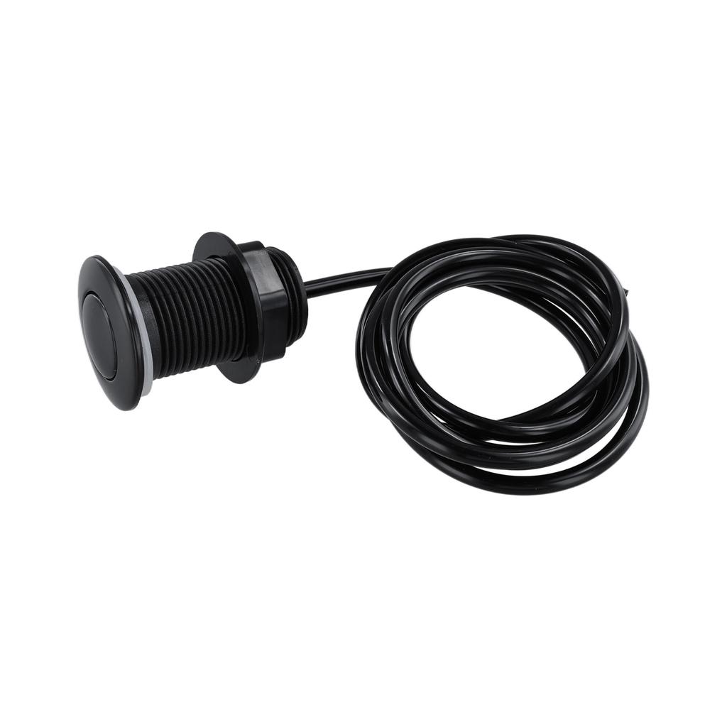 1set Switch Push Button Cover With 1.5m Hose Garbage Disposal Air Switch Food Waste Disposal Device Push Button Replacement Kit