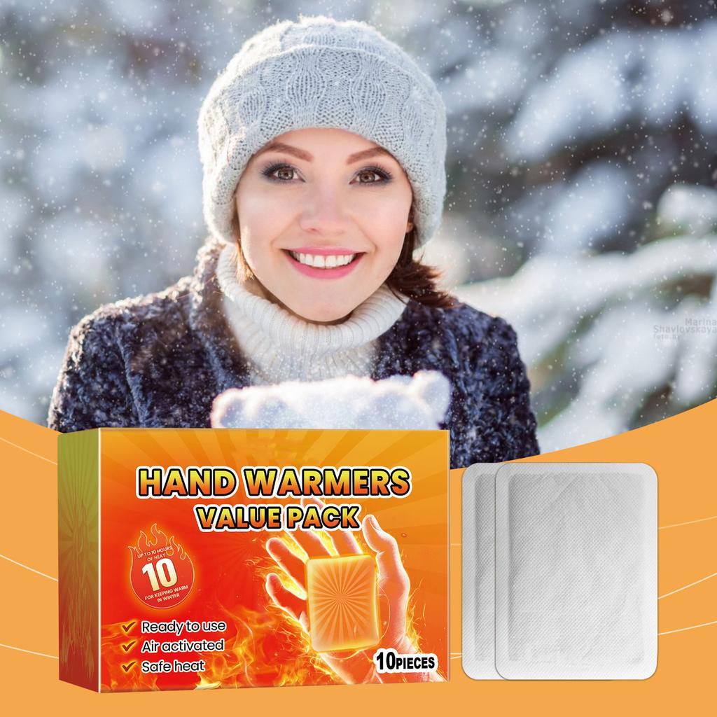 10Pcs Portable Babies Foot Warmers Self heating Pads Body Warmer Stickers Feet Warm Pads Heat Pack Warm Body Patches