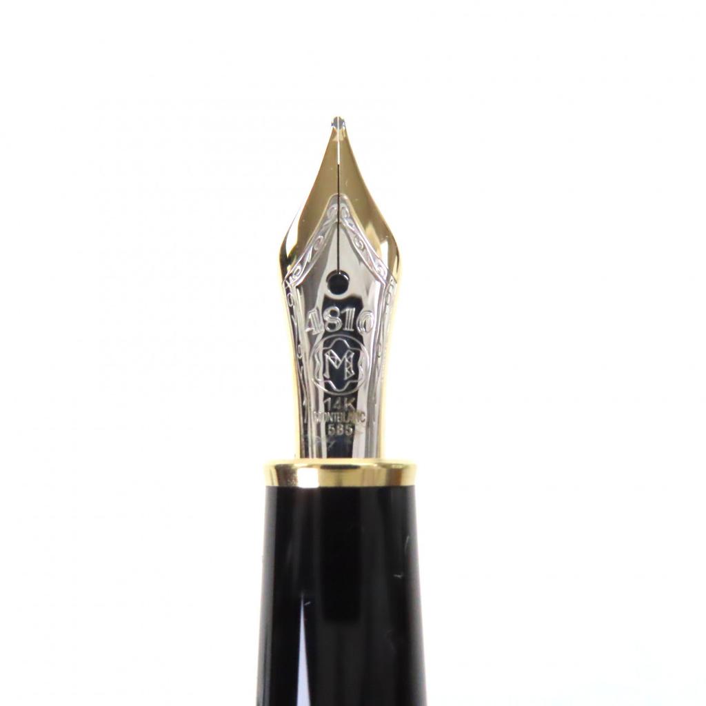 Great MONTBLANC Fountain Pen Meisterstück Classic White Star Black 14K Mens Used