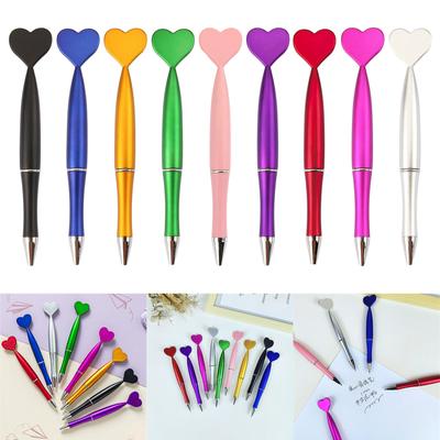 6 Pezzi Penne a Sfera Nere 1.0mm Penne da Ufficio Penne a Forma di Cuore Penne da Matrimonio Cancelleria Forniture per Scuola Ufficio