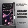 Pink Neon Heart & Dot Pattern Glass phone case mobile phones for iphone 17 pro max cover for iPhone 17 16 15 14 13 12pm Pro Plus