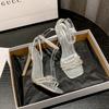 Fashion New Luxury Women's Summer Sexy Stiletto Heels Sandals Fashion High-quality Banquet Zipper Strap Combination High Heels Pumps