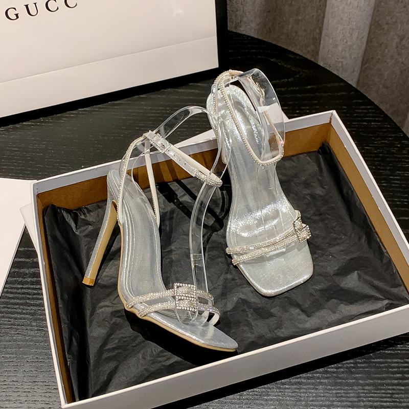 Fashion New Luxury Women's Summer Sexy Stiletto Heels Sandals Fashion High-quality Banquet Zipper Strap Combination High Heels Pumps