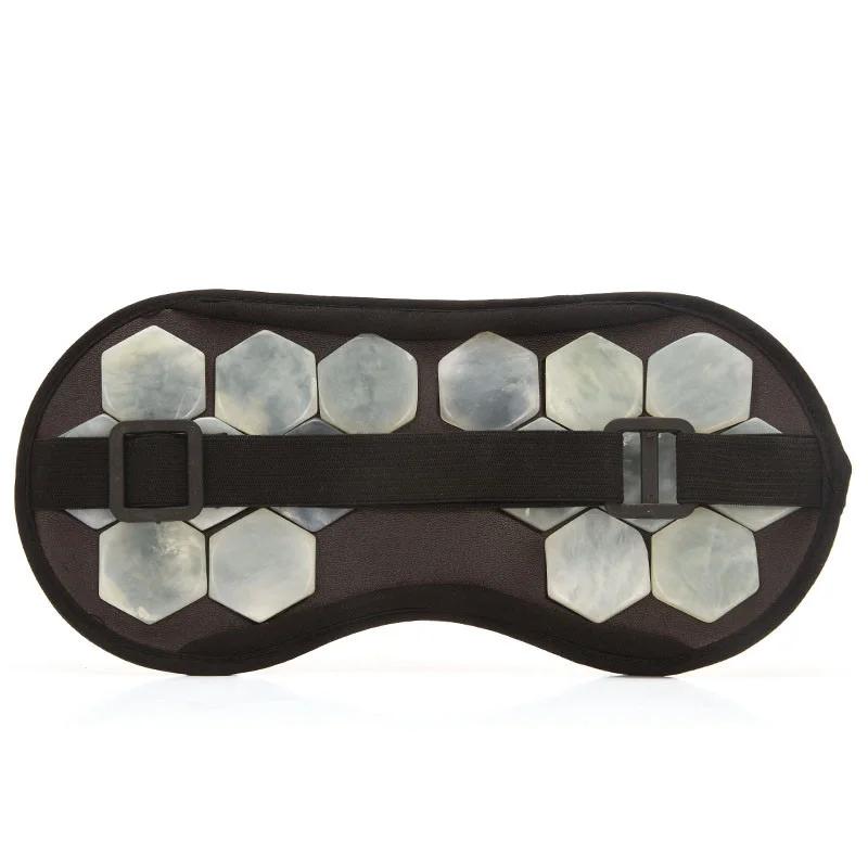 Elektrische Jade Augensteinmaske Turmalin Heizendes Augenmassagegerät Heiße Kompresse Augenmuskelentspannung Schlafkomfort