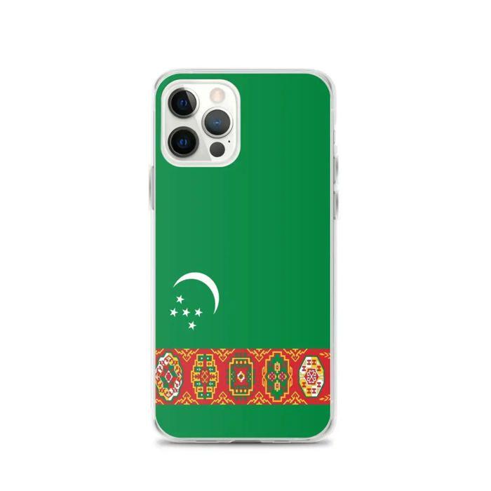 Coque Télephone Drapeau Turkménistan - iPhone 12 Pro